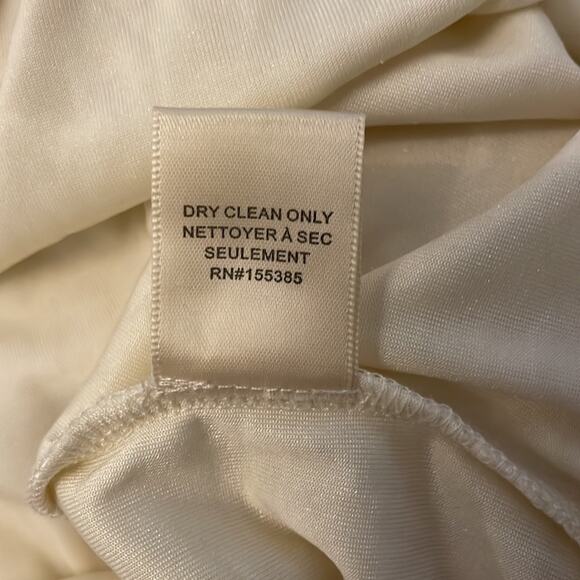 Ronny Kobo White Ivory Crushed Velvet Dress Medium - Picture 12 of 13